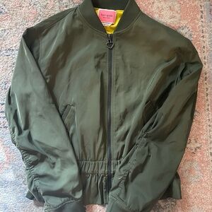 Kate Spade army green bomber jacket S